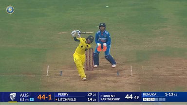 IND-W vs AUS-W 2023-24, 1st ODI: Phoebe Litchfield Six