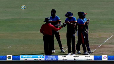 Syed Mushtaq Ali Trophy 2021-22, JAMMU & KASHMIR vs RAJASTHAN : Fall of wickets