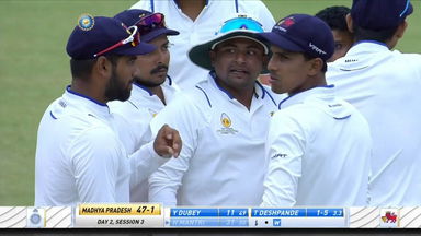 Ranji Trophy 2021-22, Madhya Pradesh v Mumbai, Final: Madhya Pradesh 1st Innings Fall of Wickets