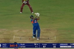 IND vs WI 2026, 4th T20I: Nitish Kumar Reddy Six