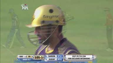 M25: RR vs KKR–  Karun Nair Wicket