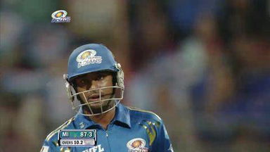 Match 12 MI vs RR – Rayudu's 1st Six