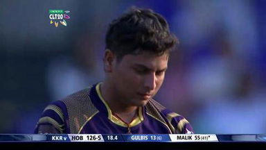 M21: KKR vs HOB –  Shoaib Malik Six