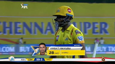 M01: CSK vs RCB – Ambati Rayudu Wicket