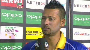 CLT20 2014 M12: COB vs BT  –   Interview – Rayad Emrit