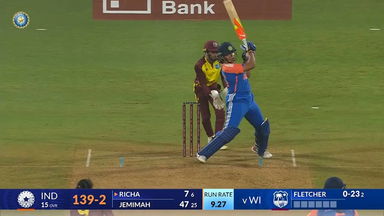 IND-W vs WI-W 2024, 1st T20I: Richa Ghosh Six