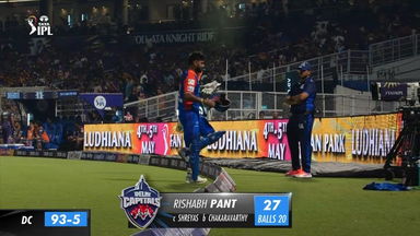 M47: KKR vs DC – Rishabh Pant Wicket