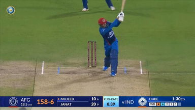 IND vs AFG 2024, 2ND T20I: Mujeeb Ur Rahman Six