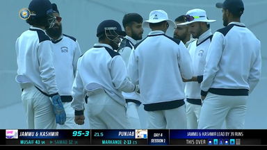 Ranji Trophy  2022/23, Punjab vs J & K:  Fall of Wickets