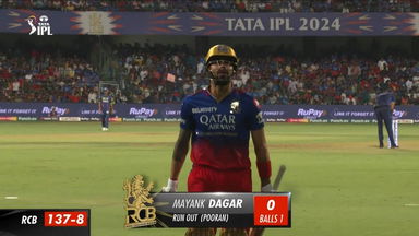 M15: RCB vs LSG – Mayank Dagar Wicket