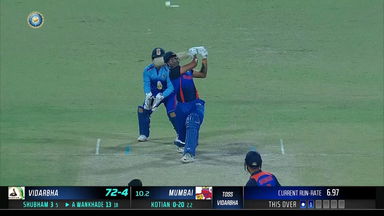 Syed Mushtaq Ali Trophy 2022 SF2 : 6, 4, 6: Apoorv Wankhade targets Tanush Kotian