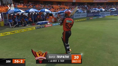 M58: SRH vs LSG –  Rahul Tripathi  Wicket