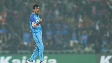 Bowled: Chahal deceives Finn Allen with a beauty