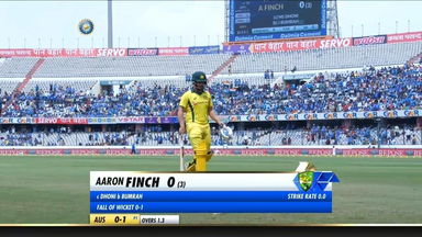 IND vs AUS 2019, 1st ODI: Aaron Finch Wicket
