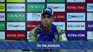 CLT20 2014 M3: COB vs NK  –   Press Conference – Justin Ontong