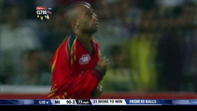 M11: LIO vs MI –  Rohit Sharma c sub (T Bavuma) b Pretorius