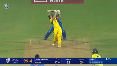 IND-W vs AUS-W 2023-24, 2nd T20I: Ellyse Perry Six