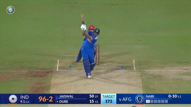 IND vs AFG 2024, 2ND T20I: Shivam Dube Six