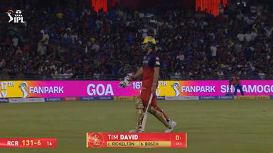 IPL 2026 M54: RCB vs MI - Tim David Wicket