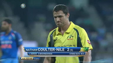 IND vs AUS 2017, 1st ODI: Nathan Coulter-Nile Wicket
