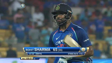 IND vs AUS 2017, 4th ODI: Rohit Sharma Wicket