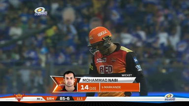 M23: MI vs SRH – Mohammad Nabi Wicket
