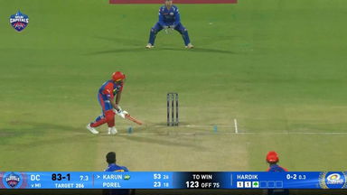IPL 2025 M29: DC vs MI - Karun Nair Six