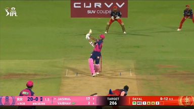 IPL 2025 M42: RCB vs RR - Yashasvi Jaiswal Six