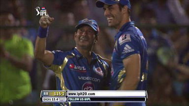 M23: RR vs MI – Dishant Yagnik Wicket