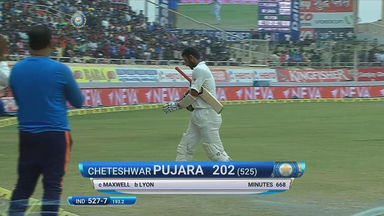 IND vs AUS 2017 - 3rd Test day 4 : Cheteshwar Pujara Wicket