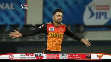 M43: KXIP vs SRH – Fall of Wickets