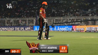M03: KKR vs SRH – Mayank Agarwal Wicket