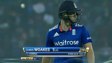 IND vs ENG 2017, 2nd ODI : Chris Woakes Wicket