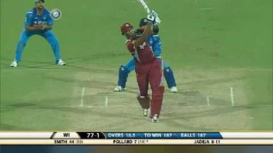 2ND ODI: IND vs WI – Kieron Pollard Six