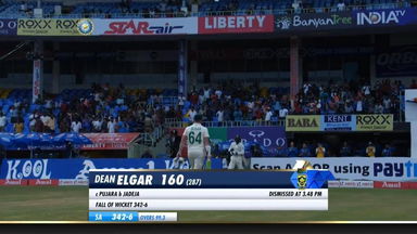 IND vs SA 2019, 1st Test, Day 3: Dean Elgar Wicket