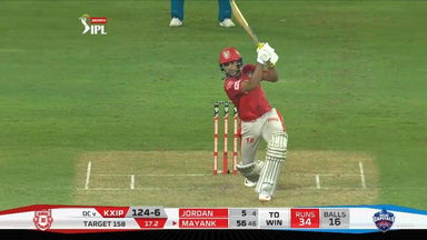 M02: DC vs KXIP – Mayank Agarwal Six