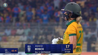 IND-W vs SA-W 2024, 3rd T20I: Anneke Bosch Wicket