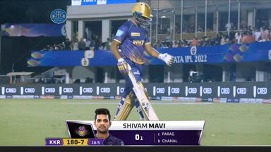 M30: RR vs KKR – Shivam Mavi Wicket