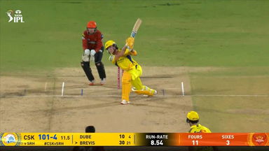 IPL 2025 M43: CSK vs SRH - Dewald Brevis Six
