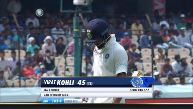 IND vs WI 2018, 2nd Test Day 2: Virat Kohli Wicket