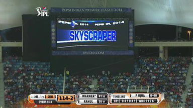 M20: MI vs SRH –  David Warner Six