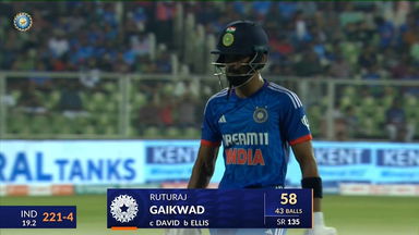 IND vs AUS 2023-24, 2ND T20I: Ruturaj Gaikwad Wicket