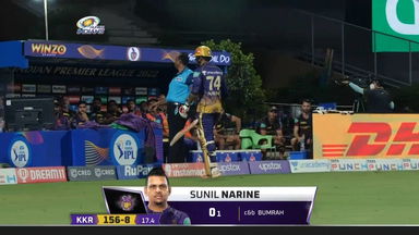 M56: MI vs KKR – Sunil Narine Wicket