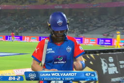 Wicket: Match 20, Delhi Capitals vs UP Warriorz, WPL 2026: Laura Wolvaardt Wicket