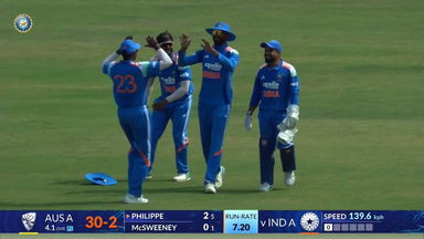 IND A vs AUS A 2026, 1st One-Day: Fall of Wickets