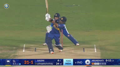 IND-W vs SL-W 2025, 2nd T20I: Chamari Athapaththu Six
