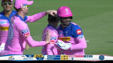 M36: RR vs MI – Fall of Wickets
