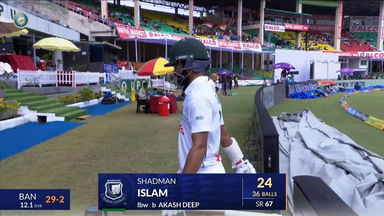 IND vs BAN 2024, 2ND Test: Shadman Islam Wicket