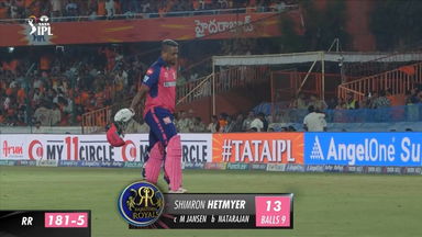 M50: SRH vs RR – Shimron Hetmyer Wicket