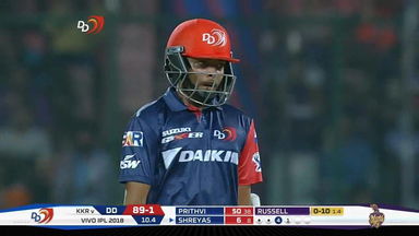 Prithvi Shaw's maiden VIVO IPL half century